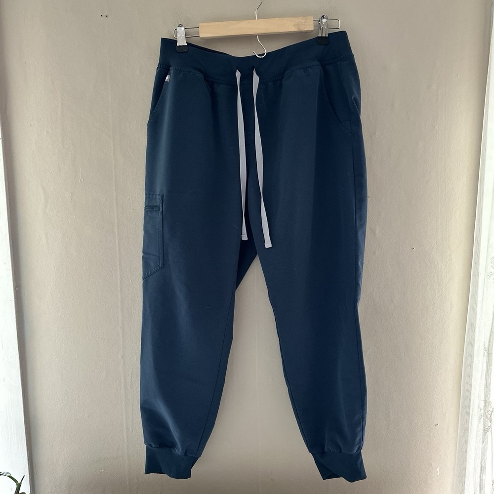 Figs Womens Zamora Jogger Size L Petite Blue Nursing Uniform Hospital Doctor